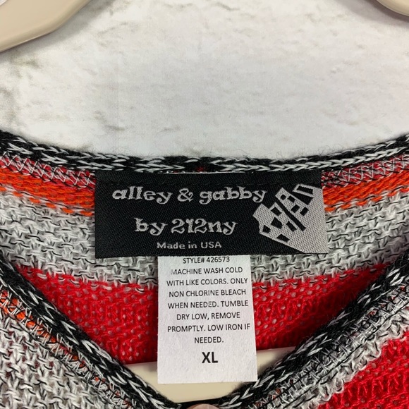 Alley & Gabby 212NY Striped Knit Acrylic Sweater - Picture 5 of 6